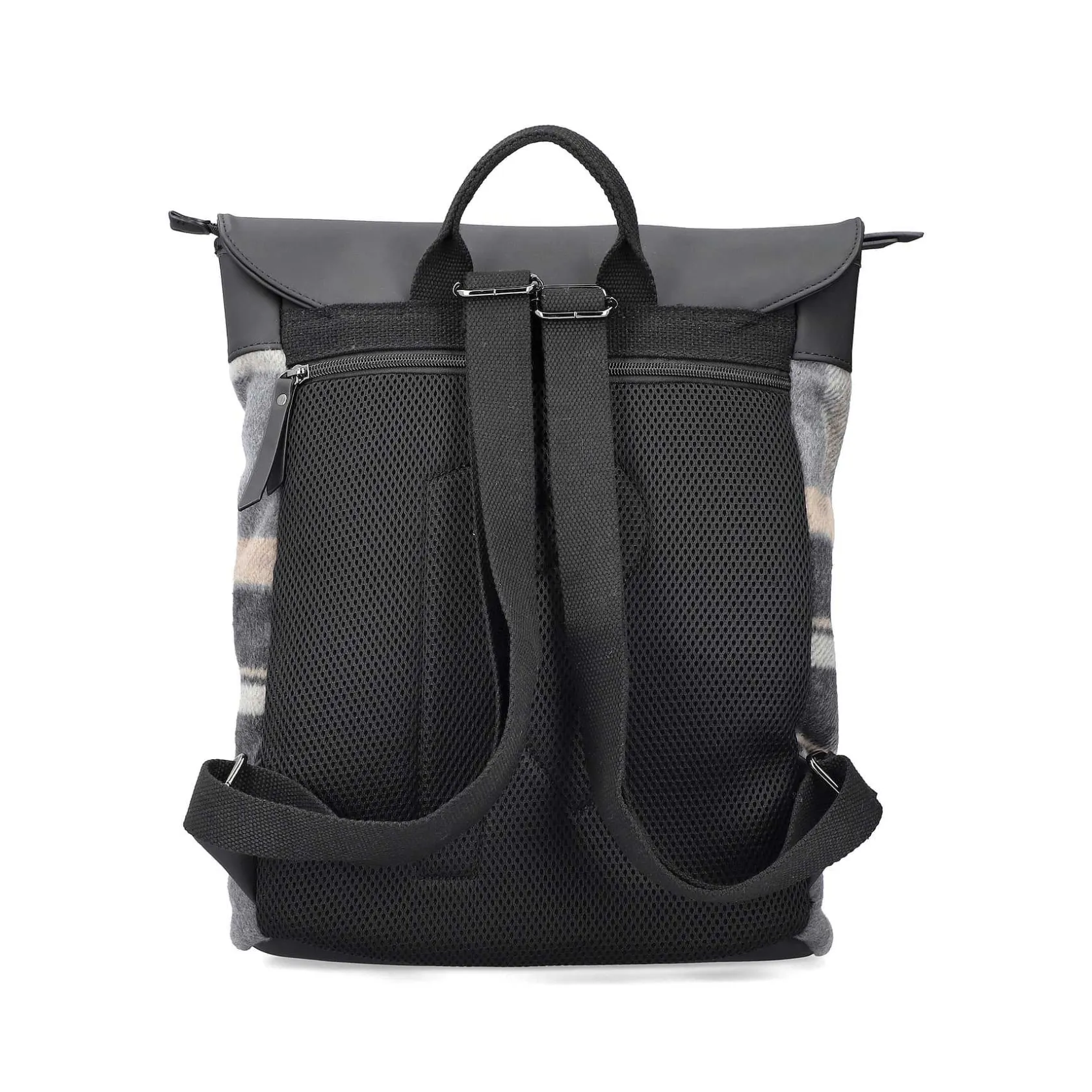 Rieker Bags-| Backpack Black And Light Beige