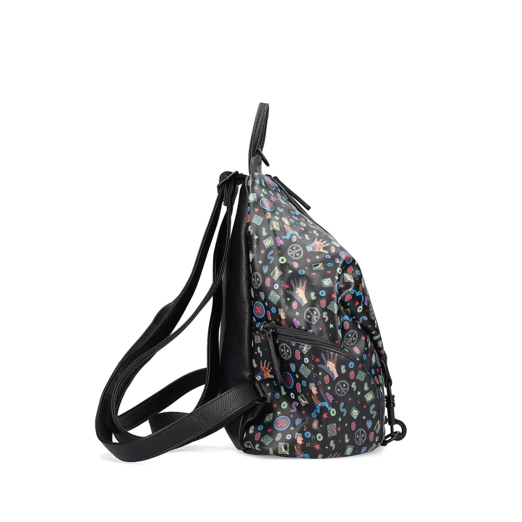 Rieker Bags-| Backpack Black Pattern