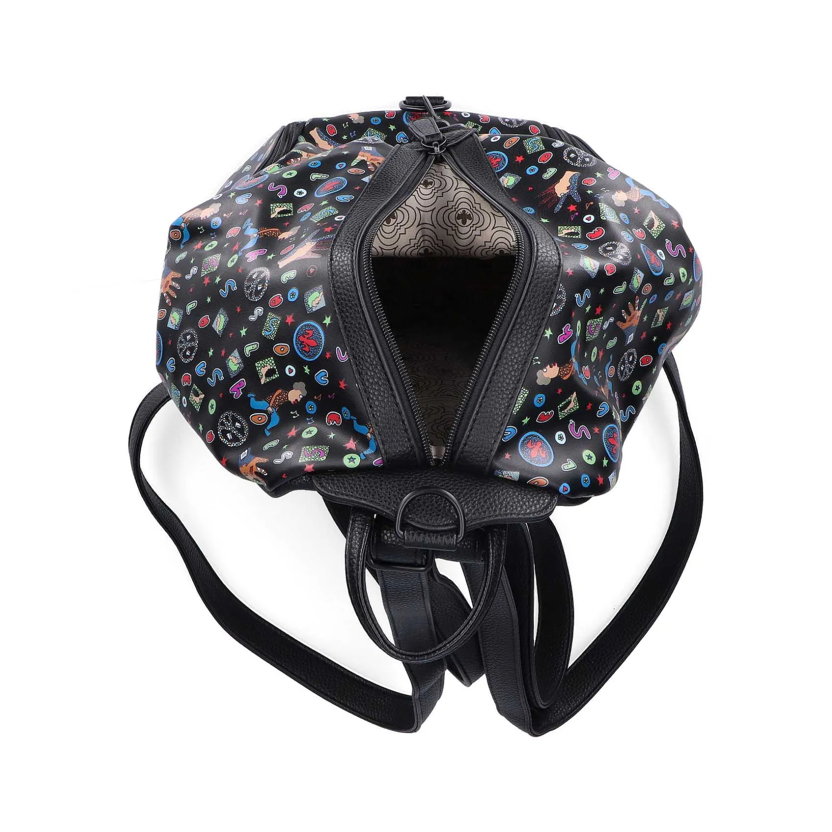 Rieker Bags-| Backpack Black Pattern