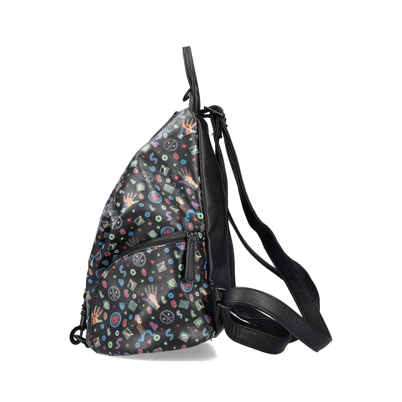 Rieker Bags-| Backpack Black Pattern