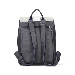 Rieker Bags-| Backpack Navy Blue-Pure White