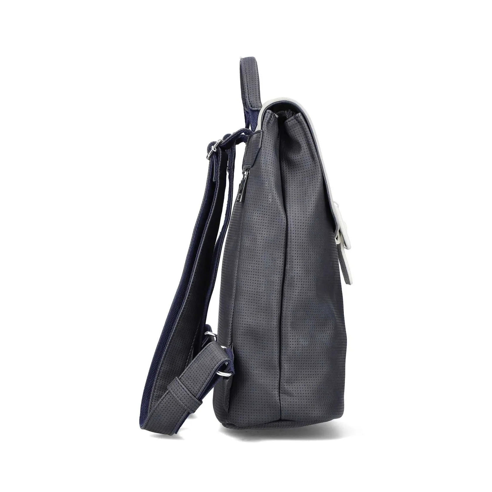 Rieker Bags-| Backpack Navy Blue-Pure White
