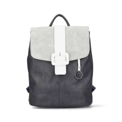 Rieker Bags-| Backpack Navy Blue-Pure White
