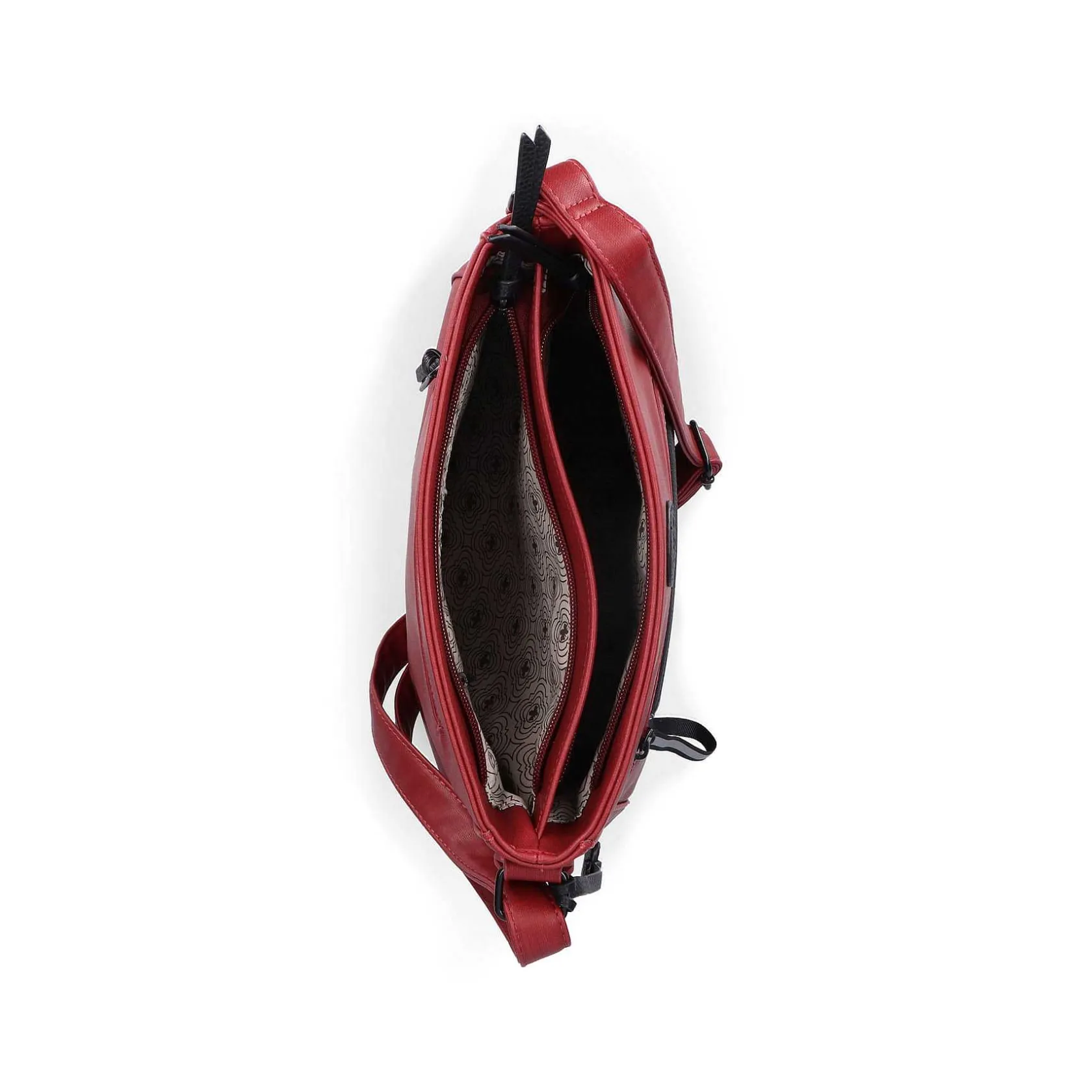 Rieker Bags-| Handbag Fire Red-Black