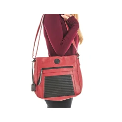 Rieker Bags-| Handbag Fire Red-Black