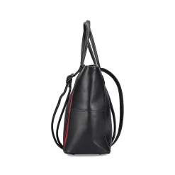 Rieker Bags-| Shopper Jet Black-Fire Red