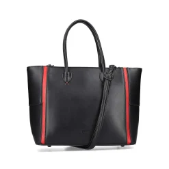 Rieker Bags-| Shopper Jet Black-Fire Red