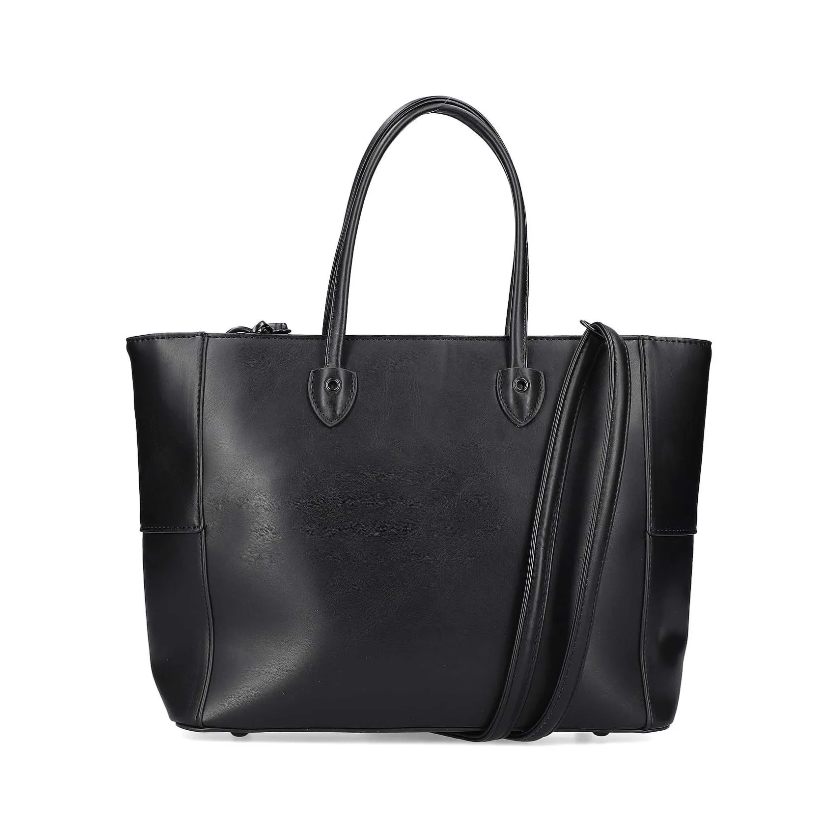 Rieker Bags-| Shopper Jet Black-Fire Red