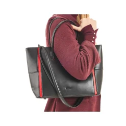 Rieker Bags-| Shopper Jet Black-Fire Red