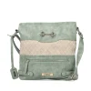 Rieker Bags-| Shoulder Bag Mint Green-Light Beige