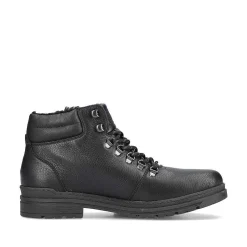 Rieker Boots-Men'S Corded Boots, Glossy Black