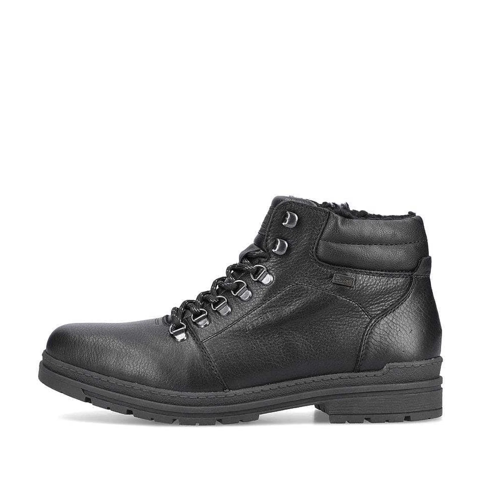 Rieker Boots-Men'S Corded Boots, Glossy Black