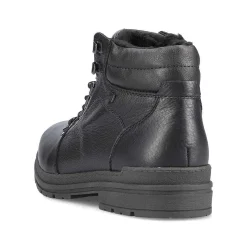Rieker Boots-Men'S Corded Boots, Glossy Black
