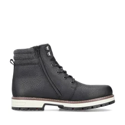 Rieker Boots-Men'S Corded Boots Deep Black