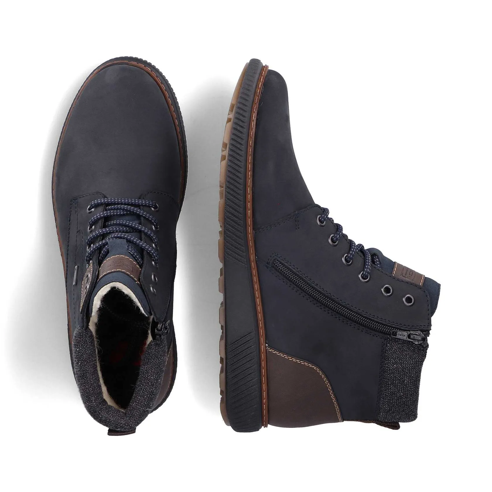 Rieker Boots-Men'S Corded Boots Navy Blue