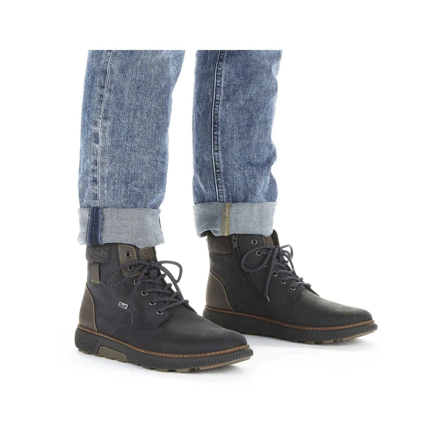 Rieker Boots-Men'S Corded Boots Navy Blue