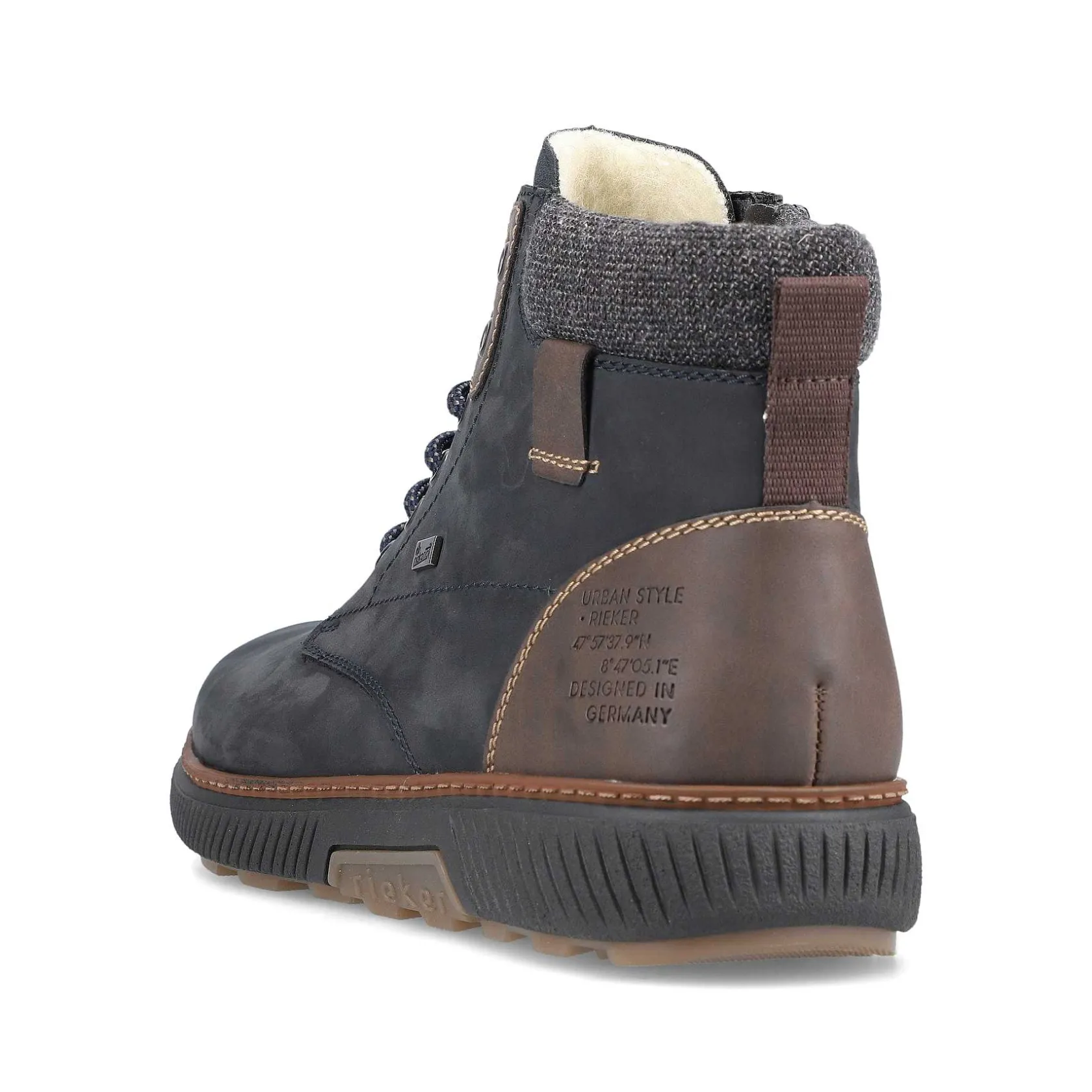Rieker Boots-Men'S Corded Boots Navy Blue