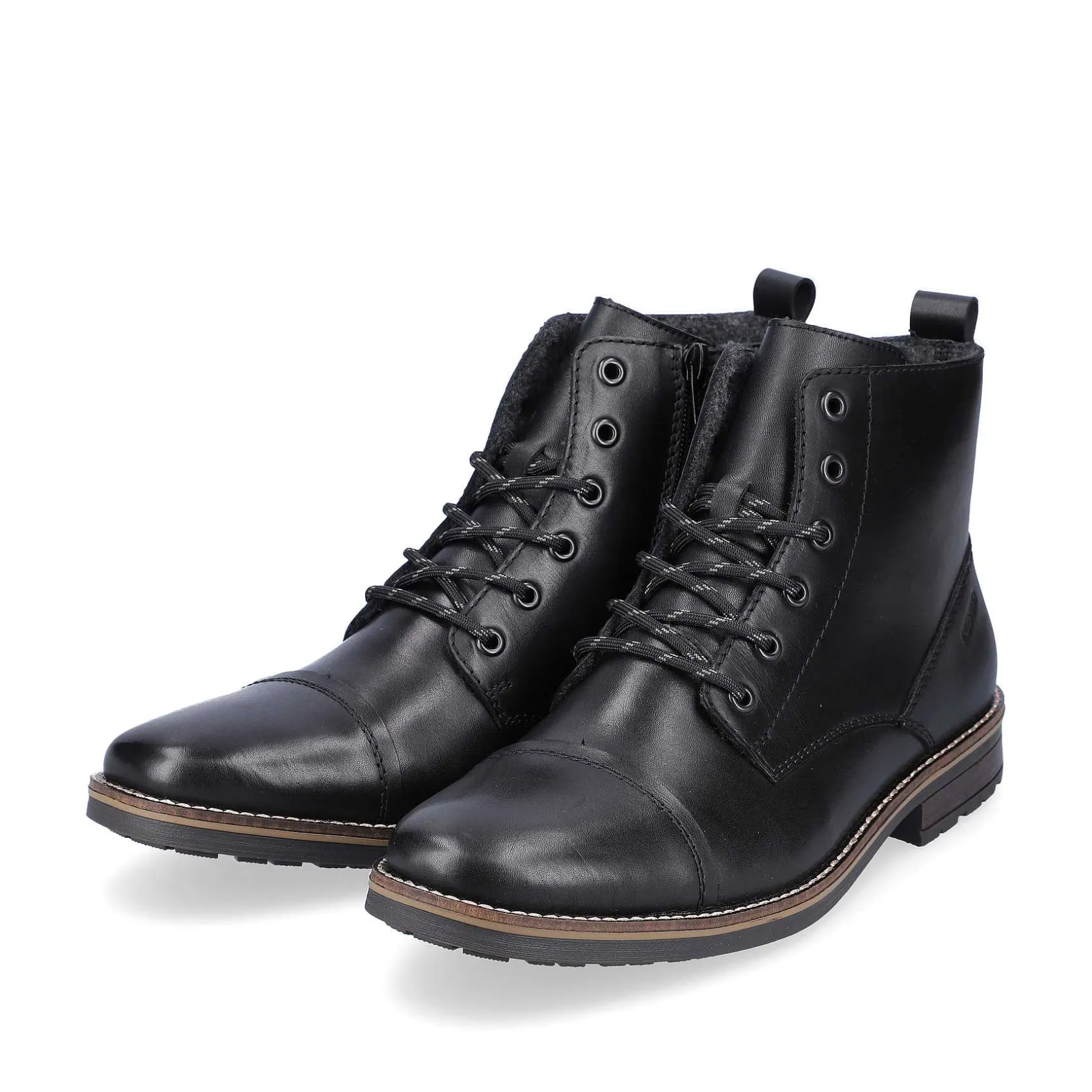 Rieker Boots-Men'S Corded Boots Graphite Black