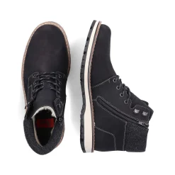 Rieker Boots-Men'S Corded Boots Deep Black
