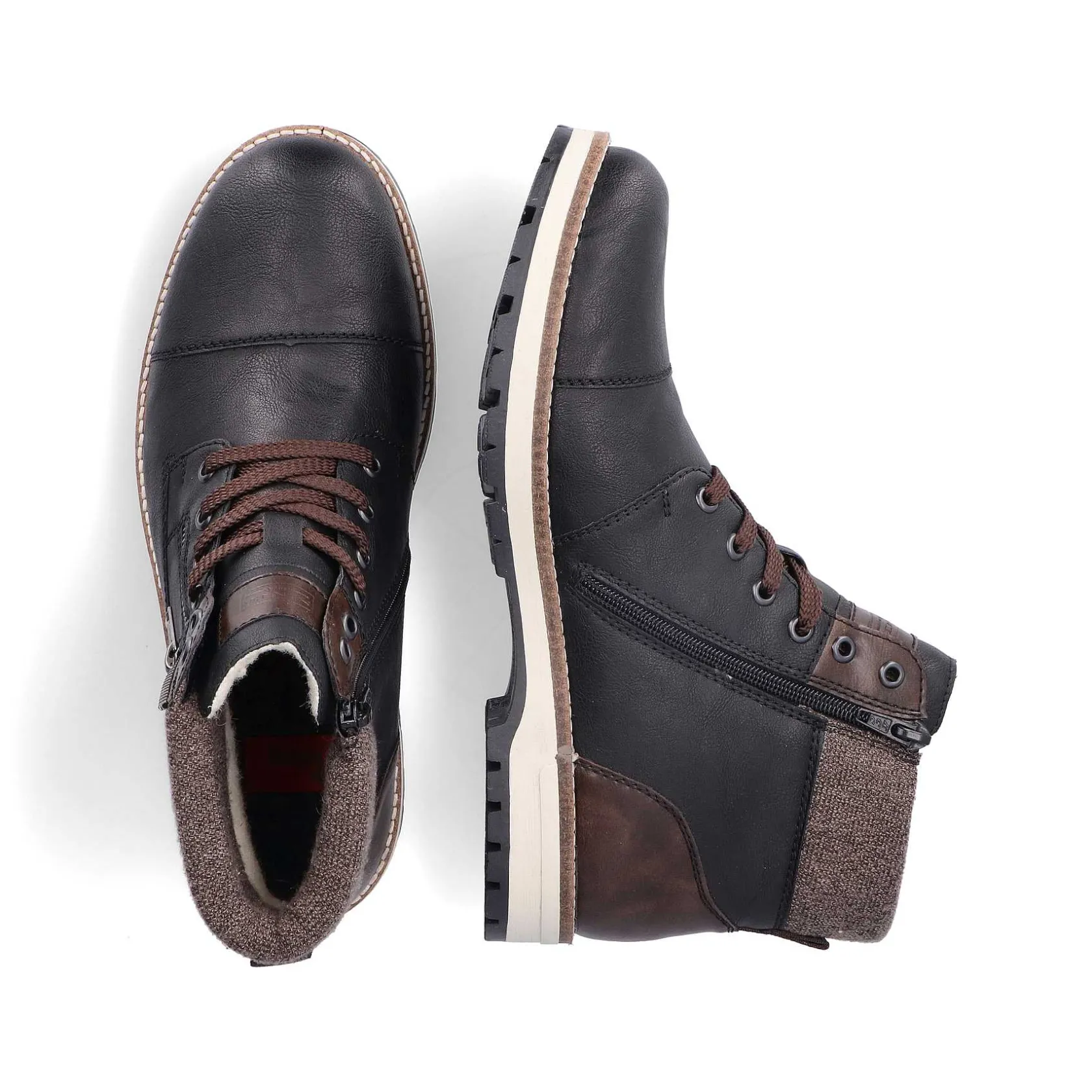 Rieker Boots-Men'S Corded Boots Night Black