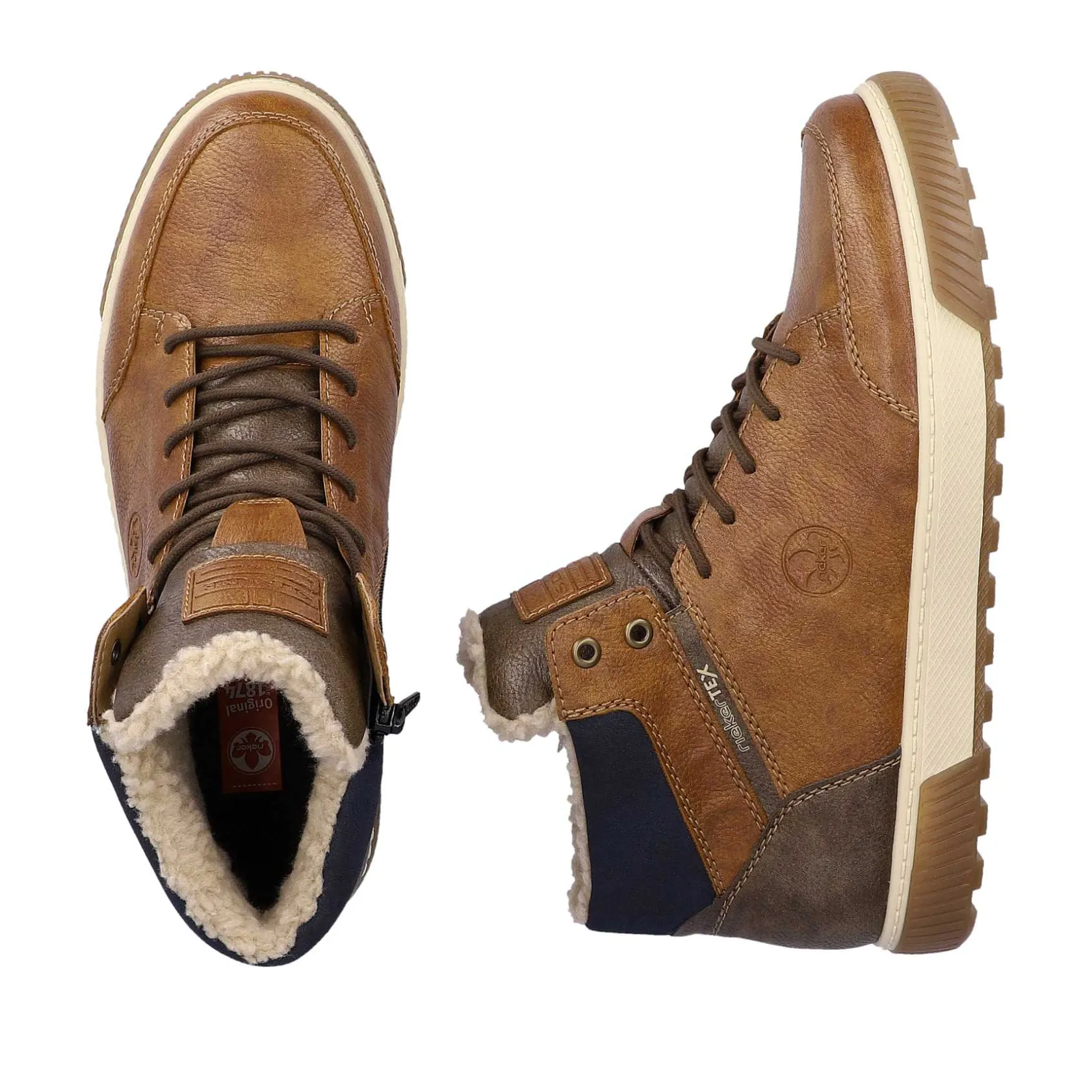 Rieker Boots-Men'S Corded Boots Nougat Brown