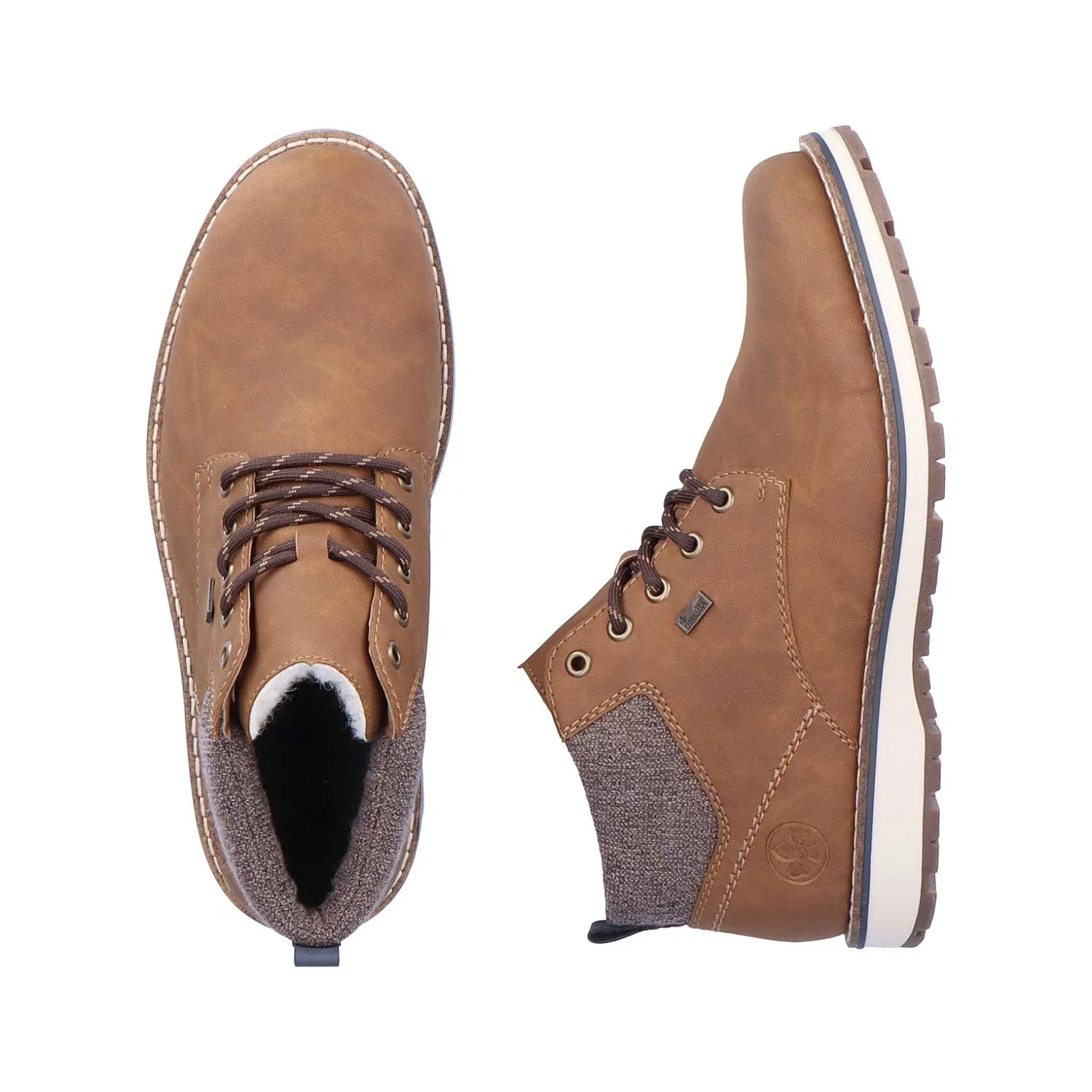 Rieker Boots-Men'S Corded Boots Caramel Brown