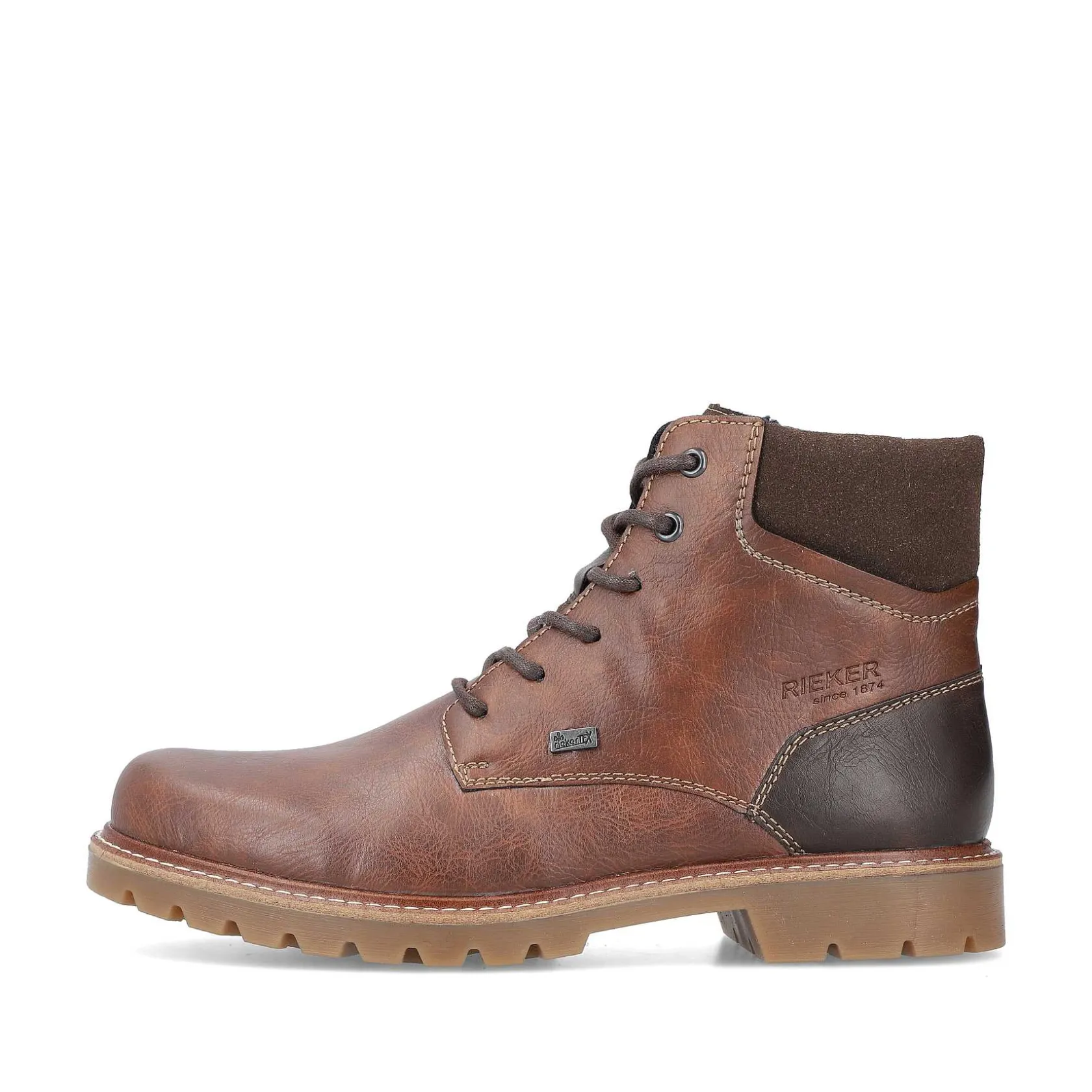 Rieker Boots-Men'S Corded Boots Chestnut Brown