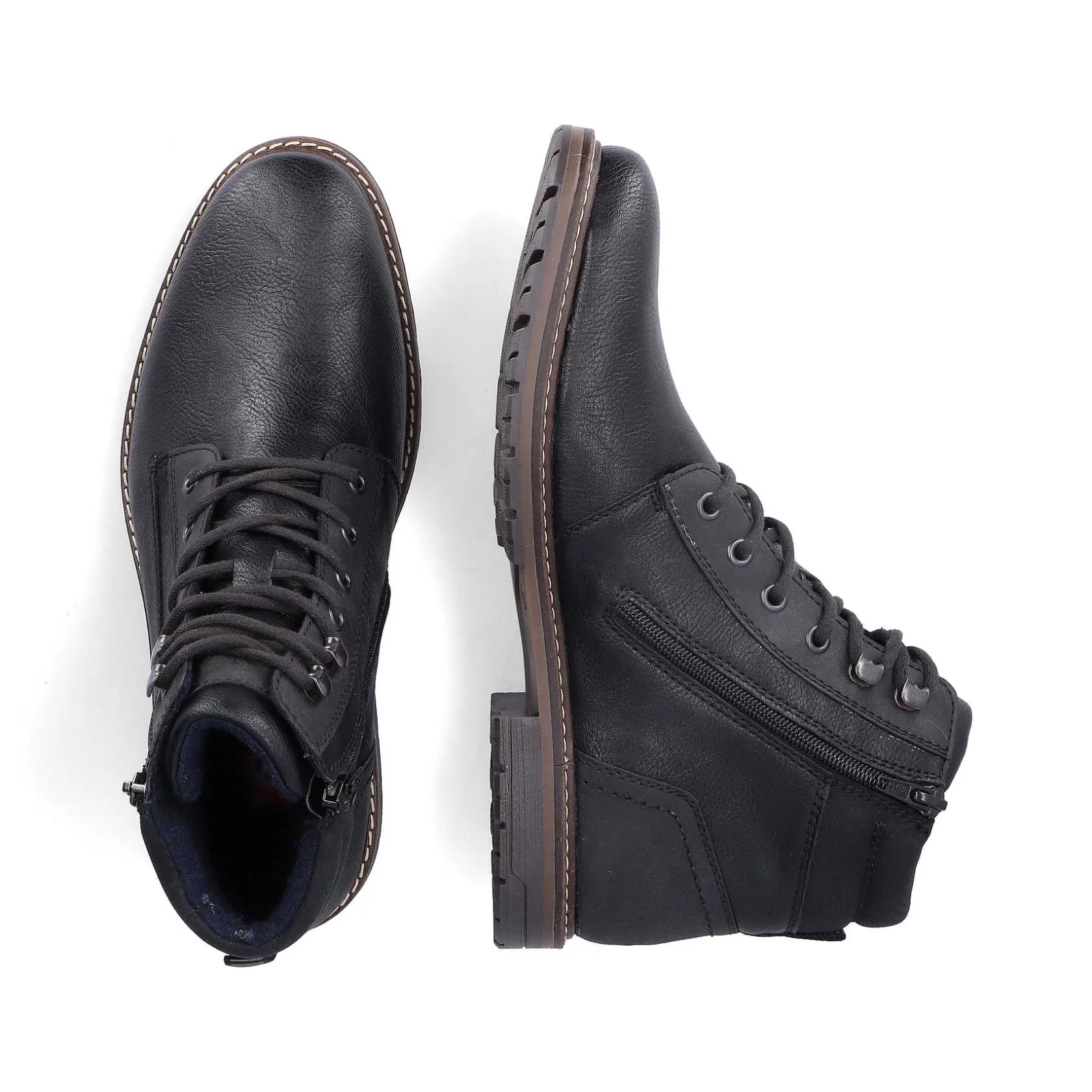 Rieker Boots-Men'S Corded Boots Graphite Black