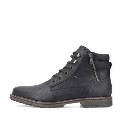 Rieker Boots-Men'S Corded Boots Graphite Black