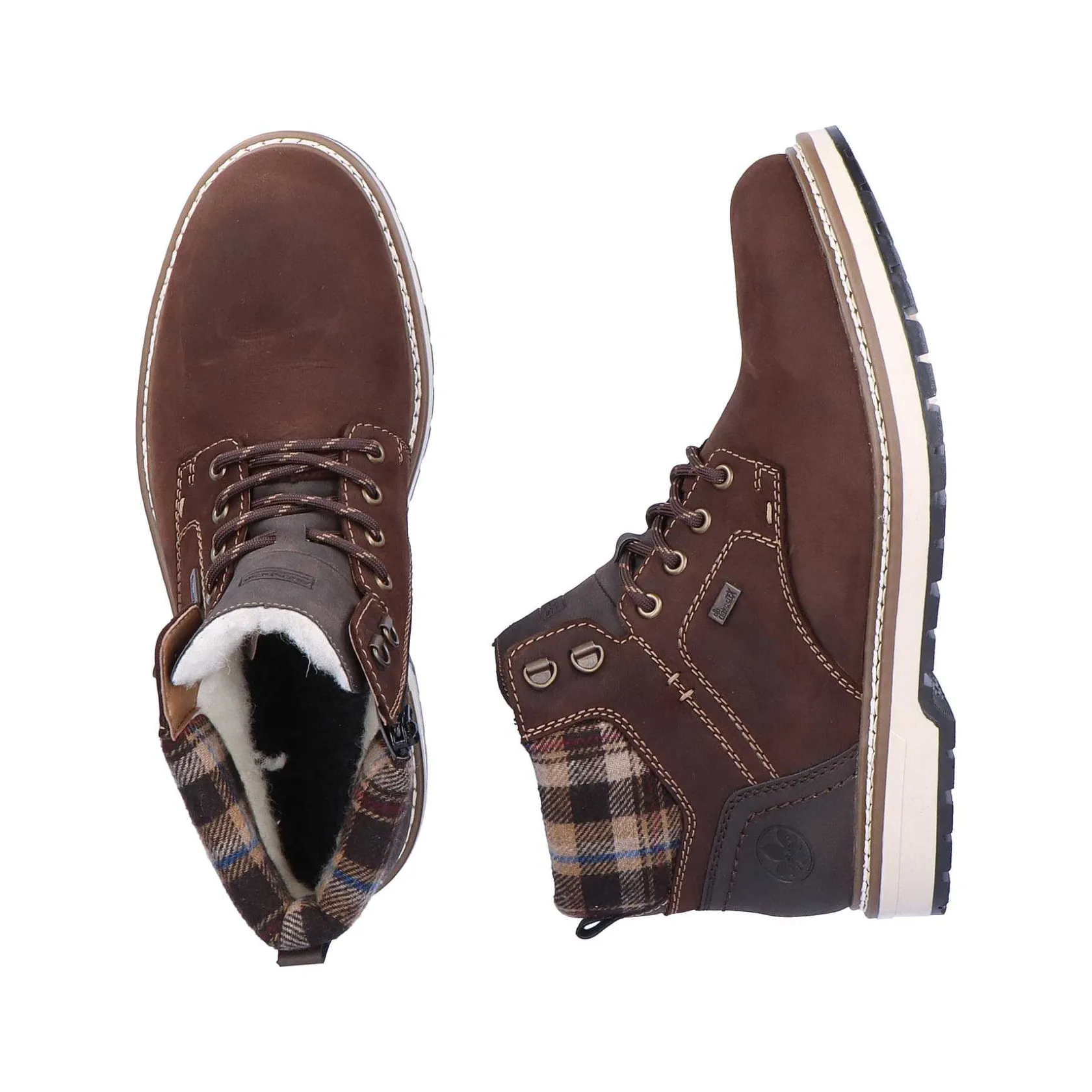 Rieker Boots-Men'S Corded Boots, Nut Brown