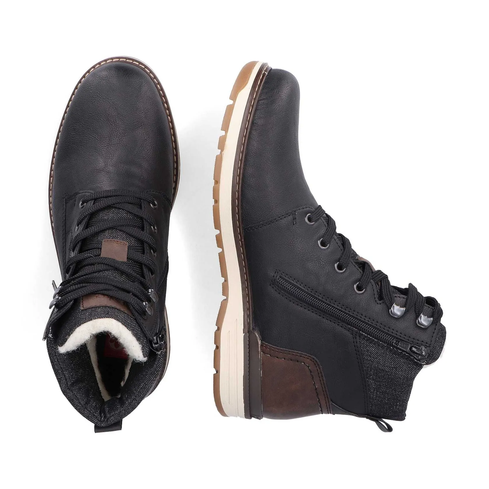 Rieker Boots-Men'S Corded Boots Night Black