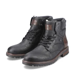 Rieker Boots-Men'S Corded Boots Deep Black
