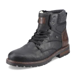 Rieker Boots-Men'S Corded Boots Deep Black