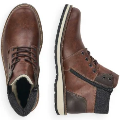 Rieker Boots-Men'S Corded Boots Chestnut Brown