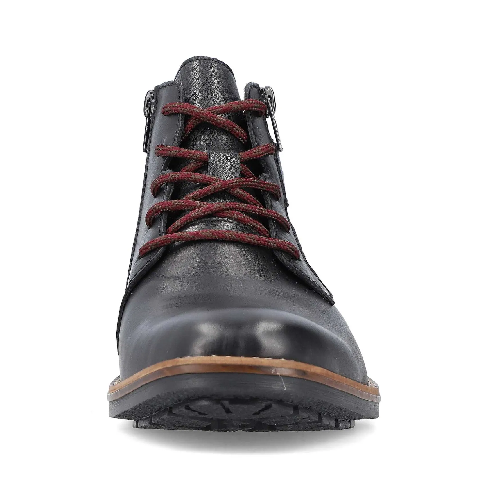 Rieker Boots-Men'S Corded Boots, Glossy Black