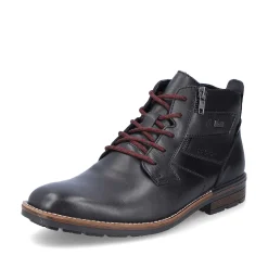 Rieker Boots-Men'S Corded Boots, Glossy Black