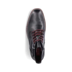 Rieker Boots-Men'S Corded Boots, Glossy Black