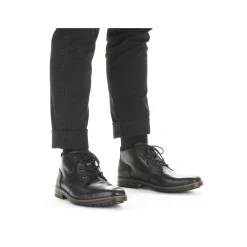 Rieker Boots-Men'S Corded Boots, Glossy Black