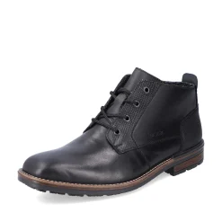 Rieker Boots-Men'S Corded Boots, Glossy Black