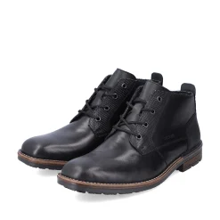 Rieker Boots-Men'S Corded Boots, Glossy Black