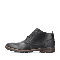 Rieker Boots-Men'S Corded Boots, Glossy Black