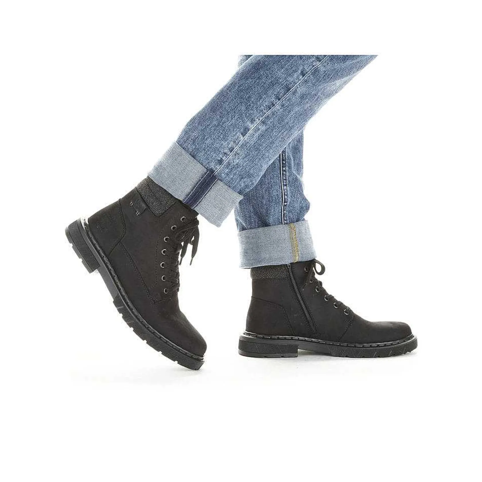 Rieker Boots-Men'S Corded Boots Deep Black
