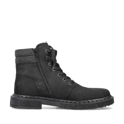 Rieker Boots-Men'S Corded Boots Deep Black