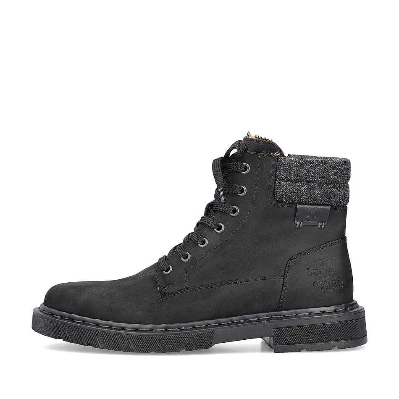 Rieker Boots-Men'S Corded Boots Deep Black