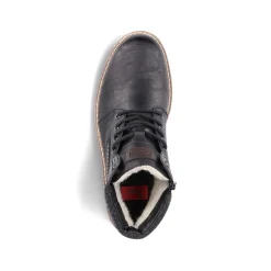 Rieker Boots-Men'S Corded Boots Asphalt Black