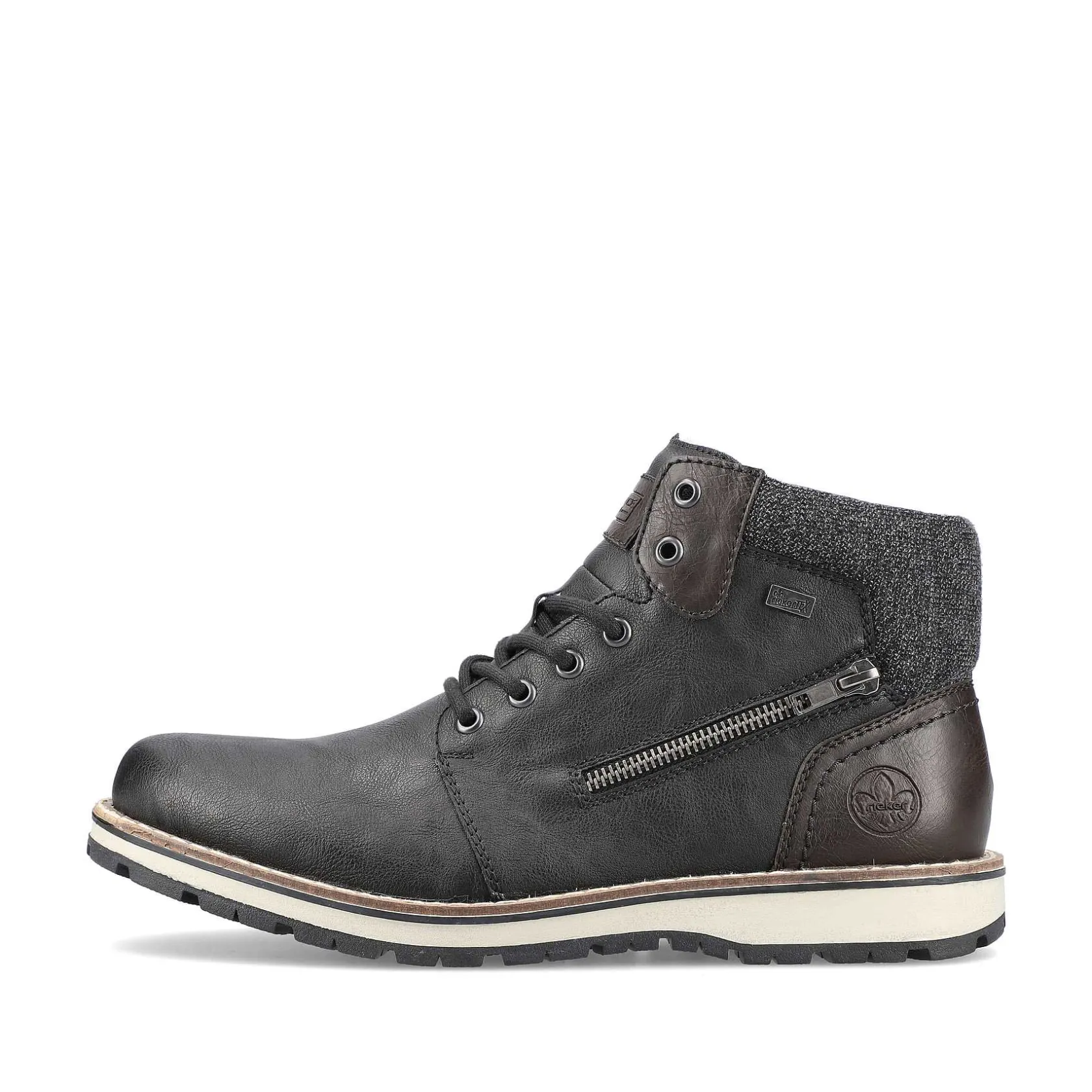 Rieker Boots-Men'S Corded Boots Asphalt Black