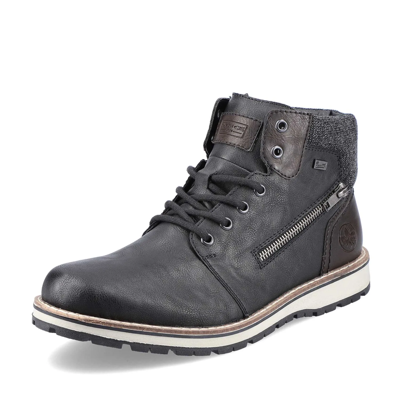 Rieker Boots-Men'S Corded Boots Asphalt Black
