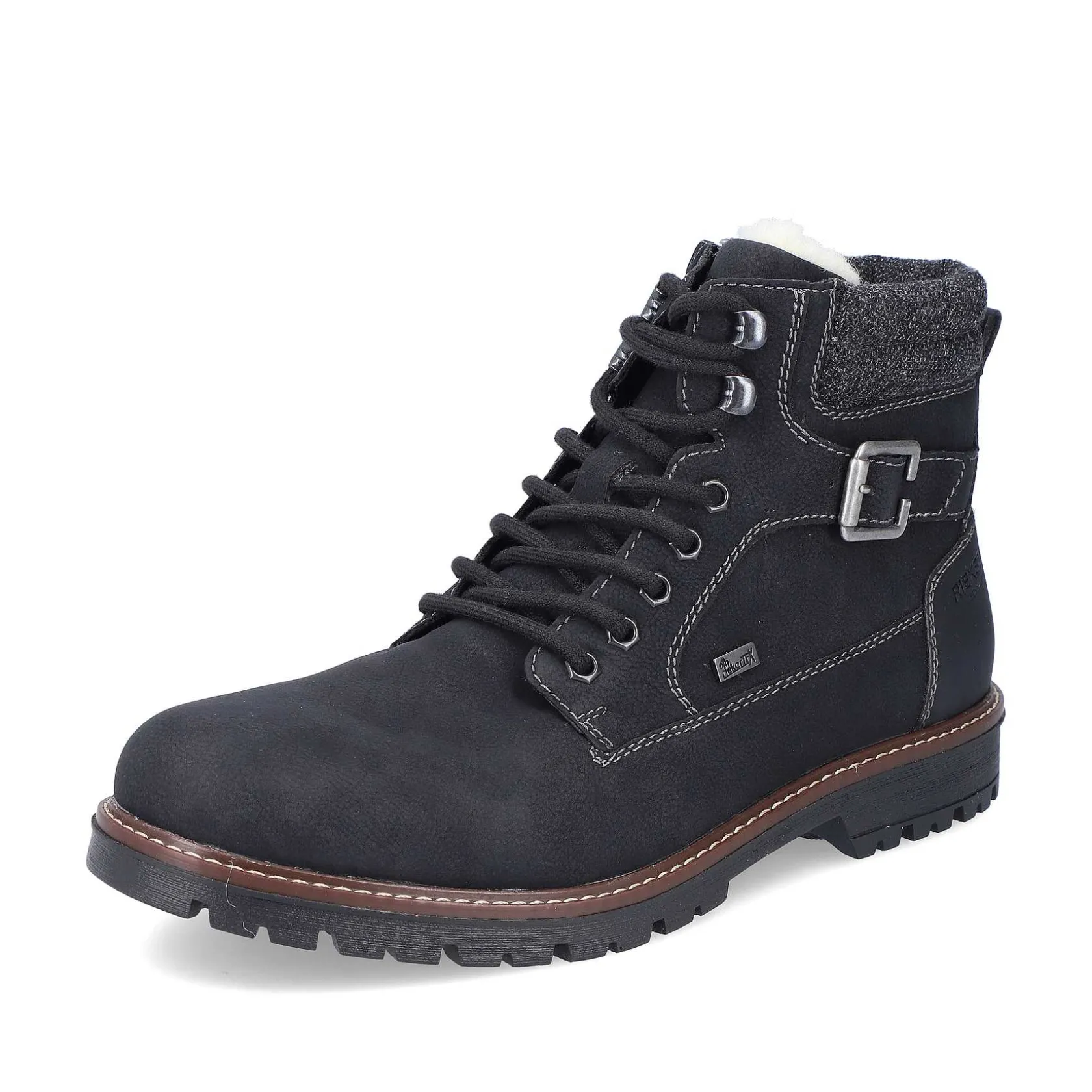 Rieker Boots-Men'S Corded Boots Asphalt Black