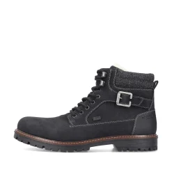 Rieker Boots-Men'S Corded Boots Asphalt Black