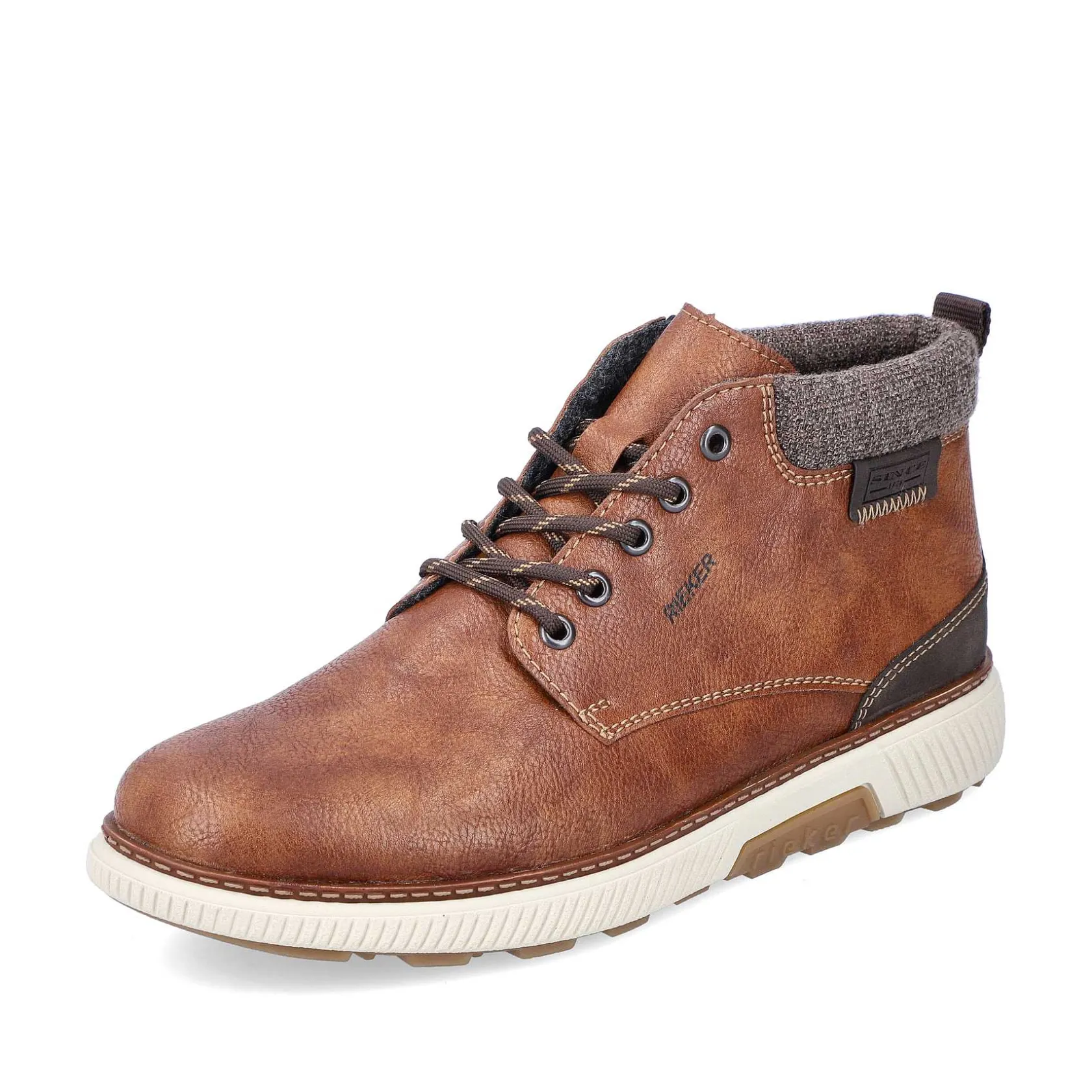 Rieker Boots-Men'S Corded Boots Chestnut Brown